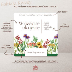 Etykiety na świece z kolekcji Pory Roku